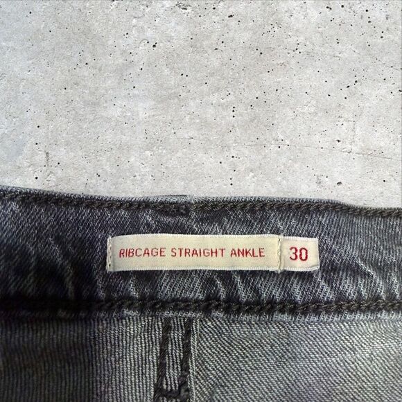 Levi’s 501 Original Fit Women's Jeans Gray Ribcage Straight Button Fly Size 30 - Picture 11 of 13